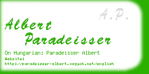 albert paradeisser business card